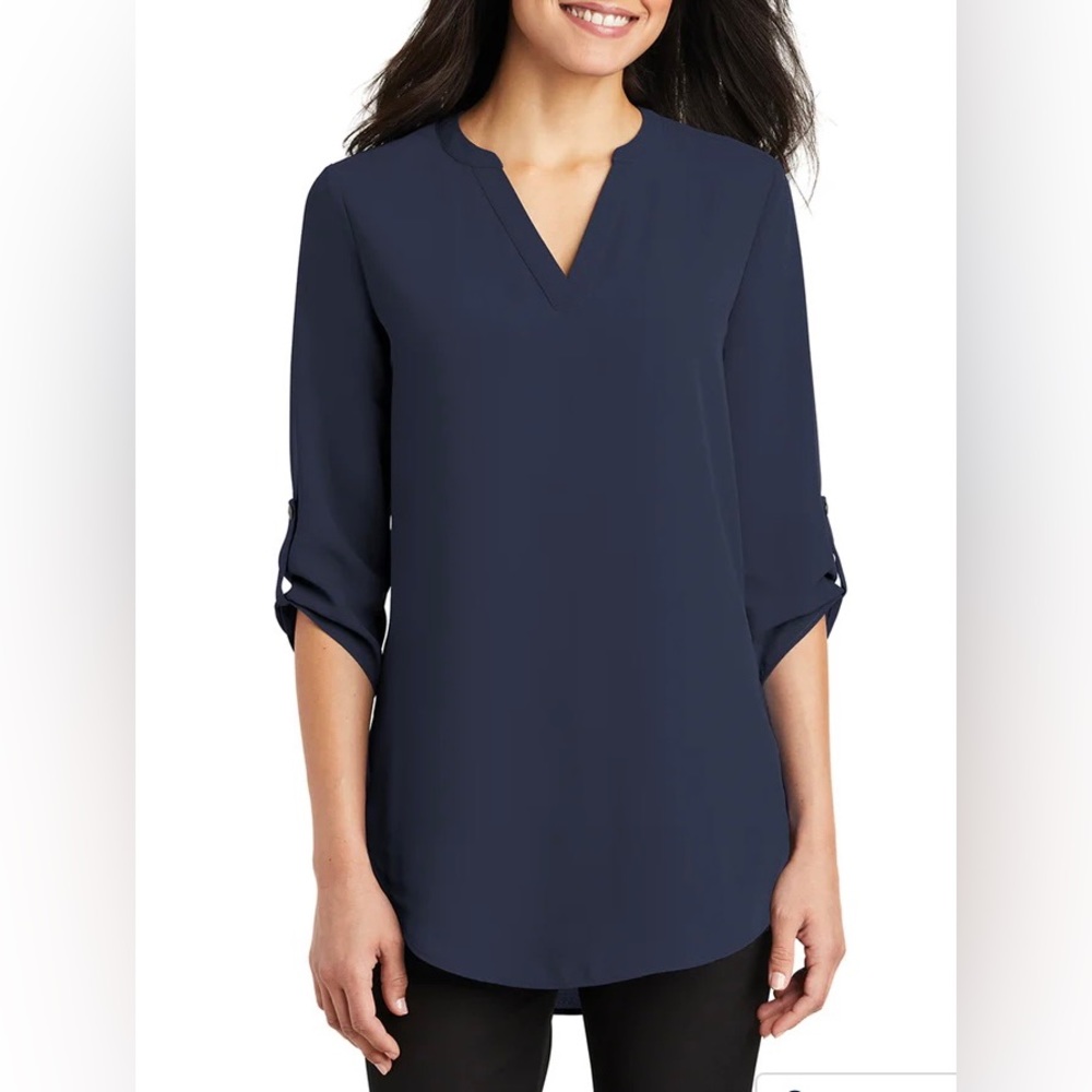 Lush Tab Sleeve Tunic Navy SzXS